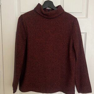 A.P.C. Burgundy Textured Long Sleeve Top – Size 38